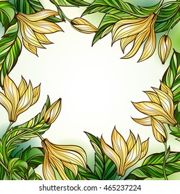 Floral frame template