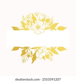 floral frame for template and card