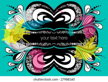 floral frame for text