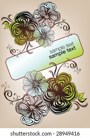 floral frame for text