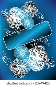 floral frame for text