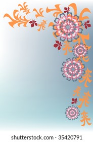 floral frame for text
