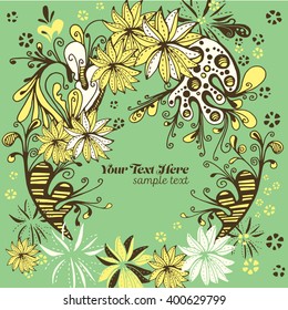 Floral frame for text