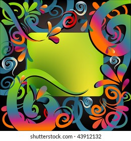 floral frame for text