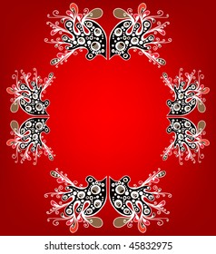floral frame for text