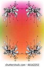 floral frame for text
