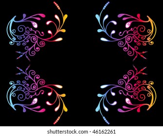 floral frame for text