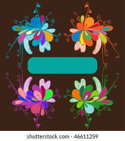 floral frame for text