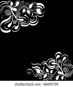 floral frame for text