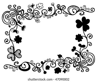 floral frame for text
