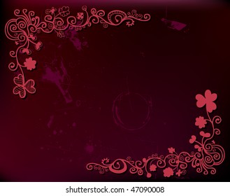 floral frame for text