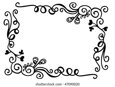 floral frame for text