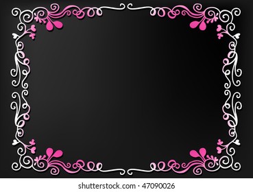 floral frame for text