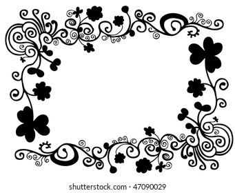 floral frame for text