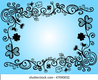 floral frame for text