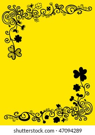 floral frame for text