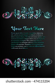 Floral frame for text