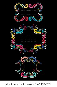 Floral frame for text