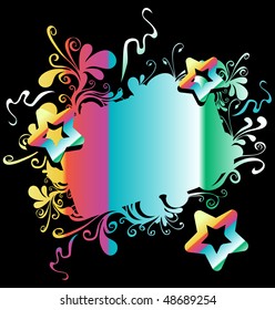 floral frame for text