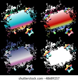 floral frame for text
