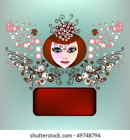 floral frame for text