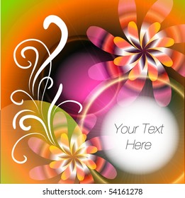 floral frame for text