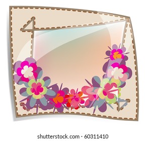 floral frame for text