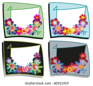 floral frame for text