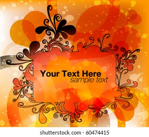 floral frame for text