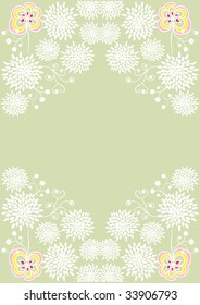 floral frame for text or photo
