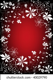 floral frame for text or photo