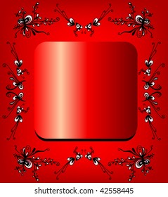 floral frame for text or photo