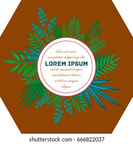 Floral frame. Trendy Graphic Design for banner, poster, card, cover, invitation.