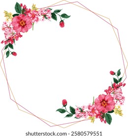 a floral frame for use as invitation card