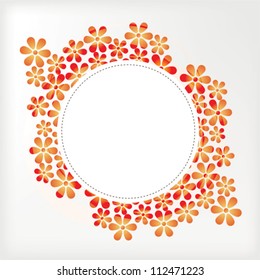 Floral frame vector