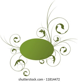 Floral frame in vector
