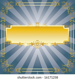 Floral frame. Vector.