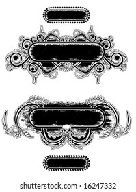 Floral frame. Vector.
