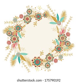 Floral frame - vector