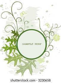 Floral frame - vector