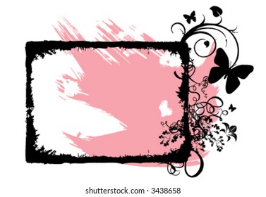 floral frame vector
