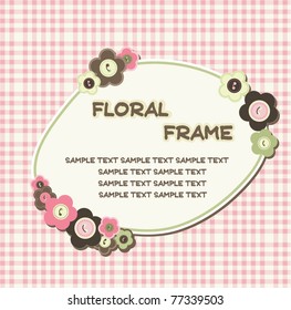 Floral frame, vector