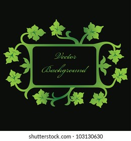 floral frame, vector background
