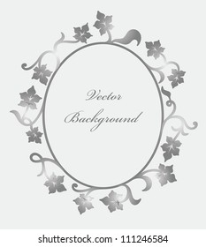 floral frame, vector background