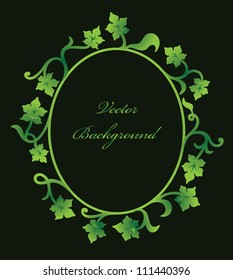 floral frame, vector background