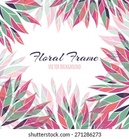 Floral frame. Vector background