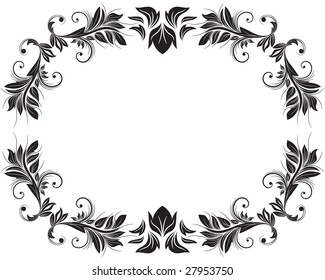 Floral frame vector background for design use