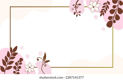 Fondo vectorial de marco floral en pastel