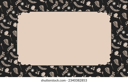 Floral Frame Vector Background Template