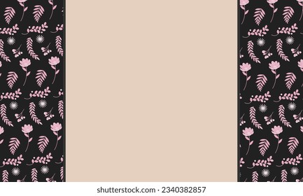 Floral Frame Vector Background Template